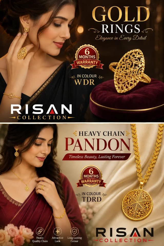 Gold jewellery from Risan Collection
